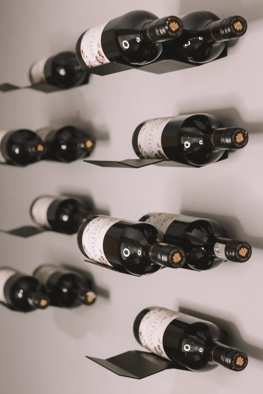 Wine Cradle Max Wall Mount | 2 Bottle Display Black - 10 Pack