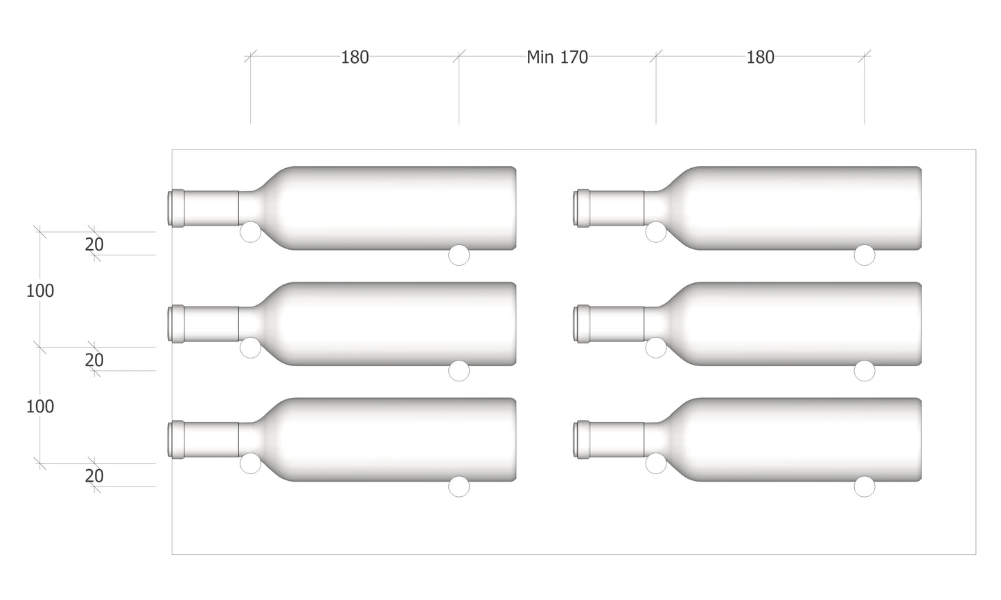 Wine Display Pins Silver | Label Facing Wall Mount Holders