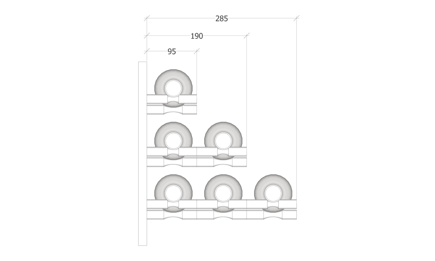 Wine Display Pins Black | Label Facing Wall Mount Holders